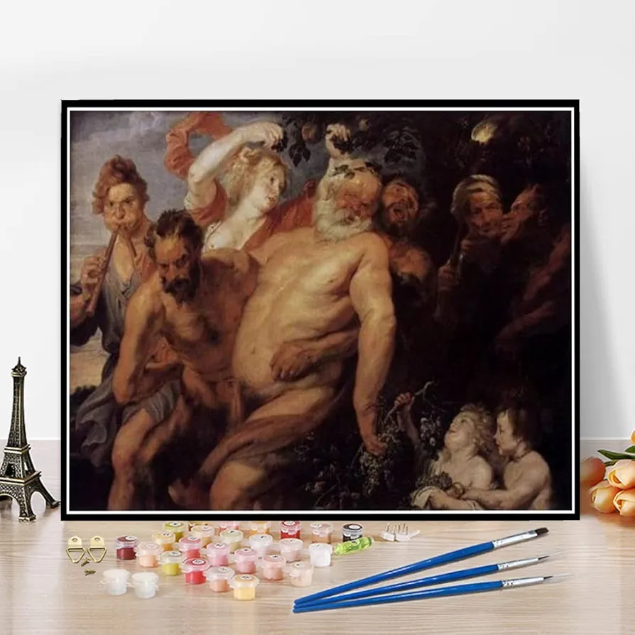 Paint by Numbers Kits for Adults and Kids The Drunken Silenus Painting by Peter Paul Rubens Arts Craft for Home Wall Decor