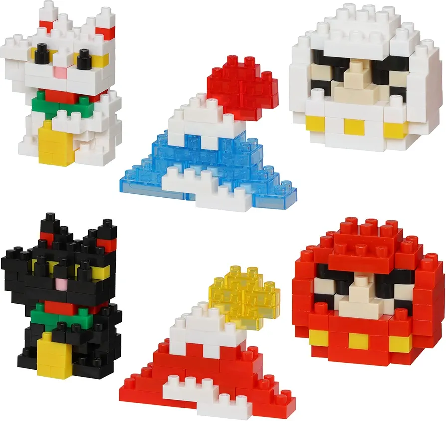 nanoblock - Lucky Charm & Omikuji (Blind Box Complete Set), mininano Series Building Kit