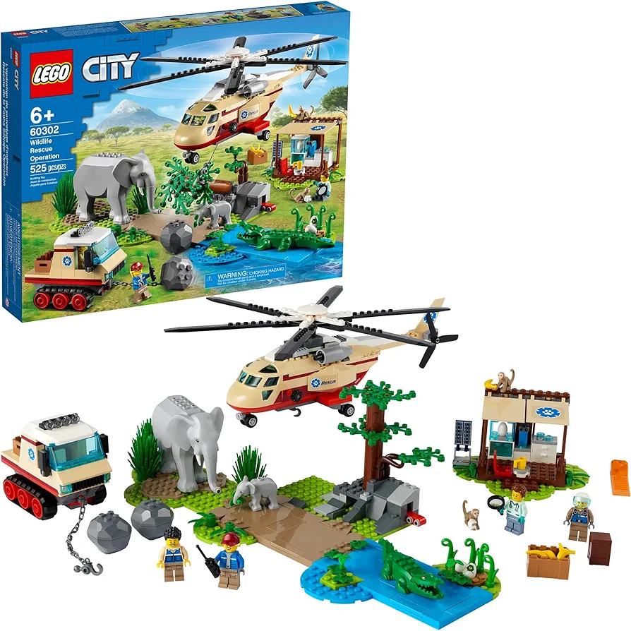 LEGO City Wildlife Rescue Operation 60302 Building Kit; Creative Toy; Best Gifts for Kids; New 2021 (525 Pieces)