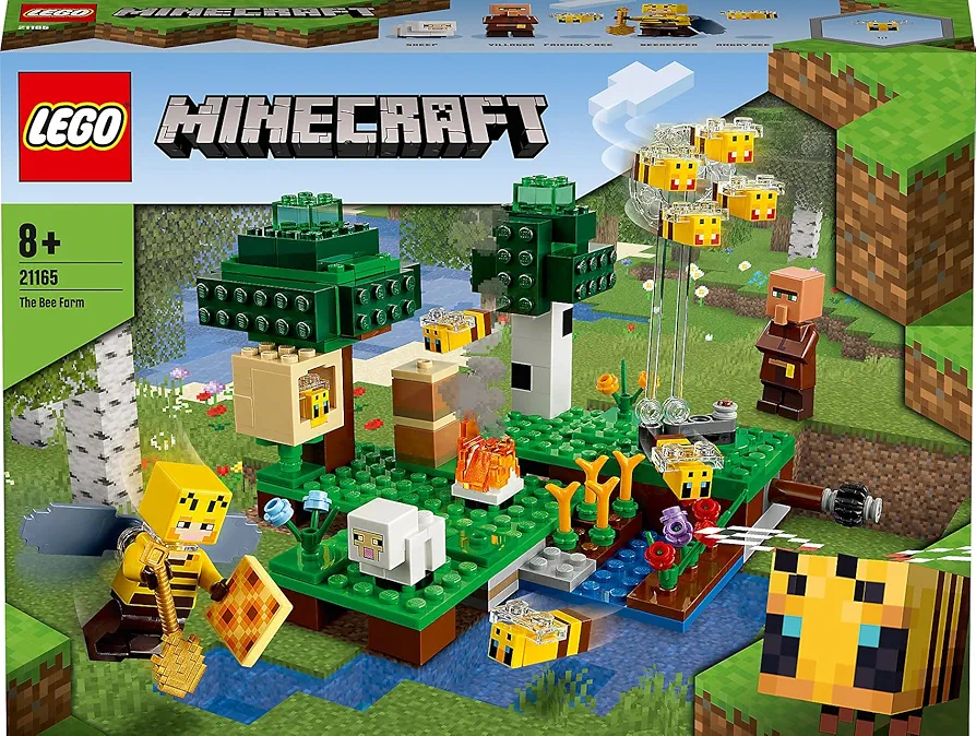 LEGO® Minecraft™ The Bee Farm 21165 Minecraft Building Action Toy with a Beekeeper, Plus Cool Bee and Sheep Figures