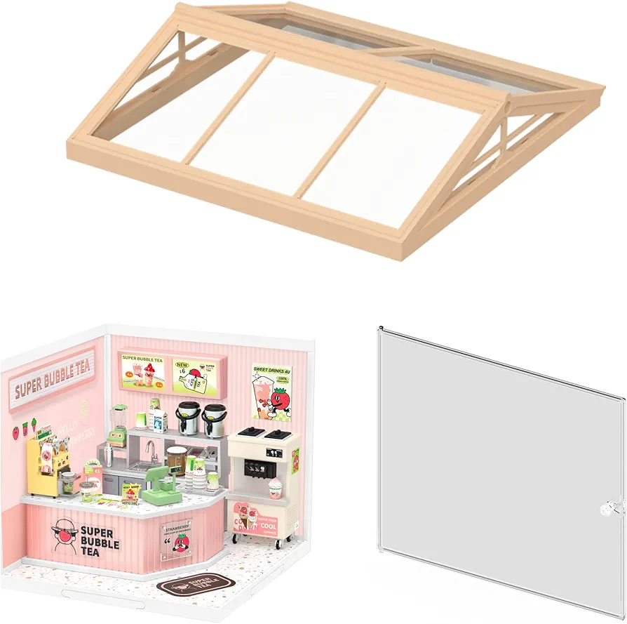 Model Building Set for Adults Super Creator (Double Joy Bubble Tea+Roof+Door)