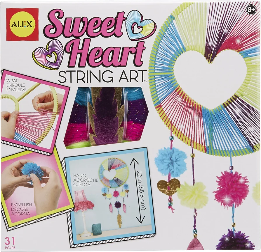 Alex Craft Sweetheart String Art Kids Art and Craft Activity