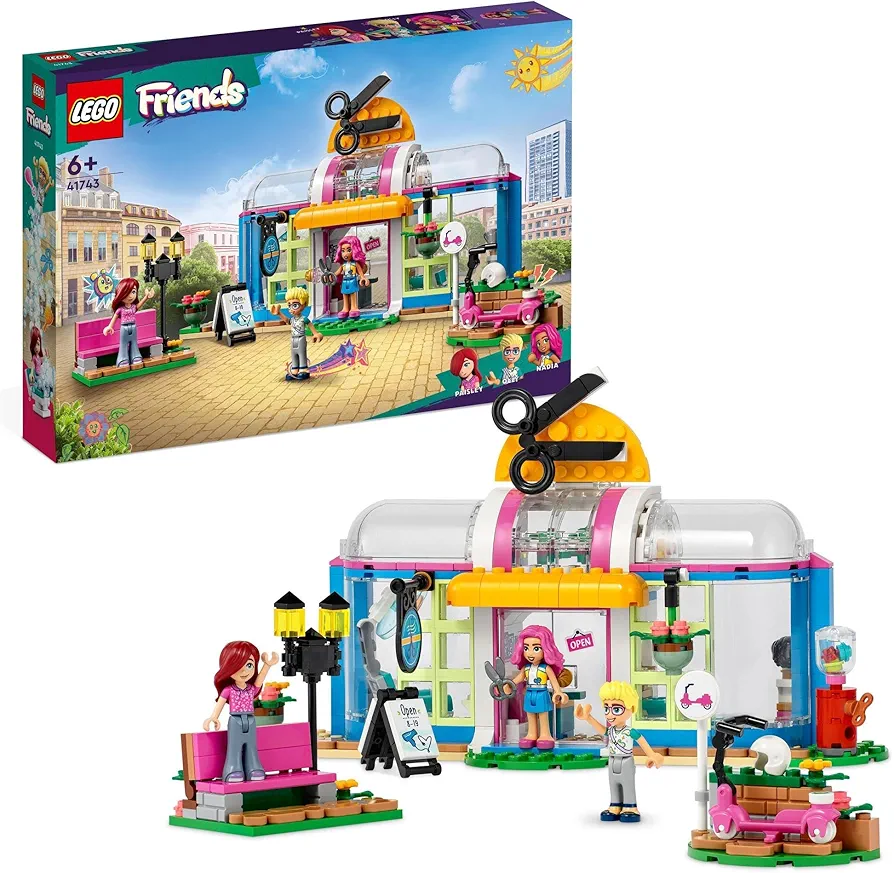 LEGO Friends Toy Hair Salon Building Toy - Hairdressing Set with Paisley & Olly Mini-Dolls, Creative Pretend Play Spa with Accessories, Fun for Boys, Girls and Kids Ages 6+, 41743