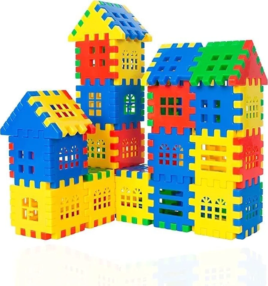 Interlocking Building Blocks Toys for Kids， Blocks for Toddlers 3 4 5 6 7 8 Toy Building Sets - Toddlers Building Blocks Educational Toys Set 70PCS-A113