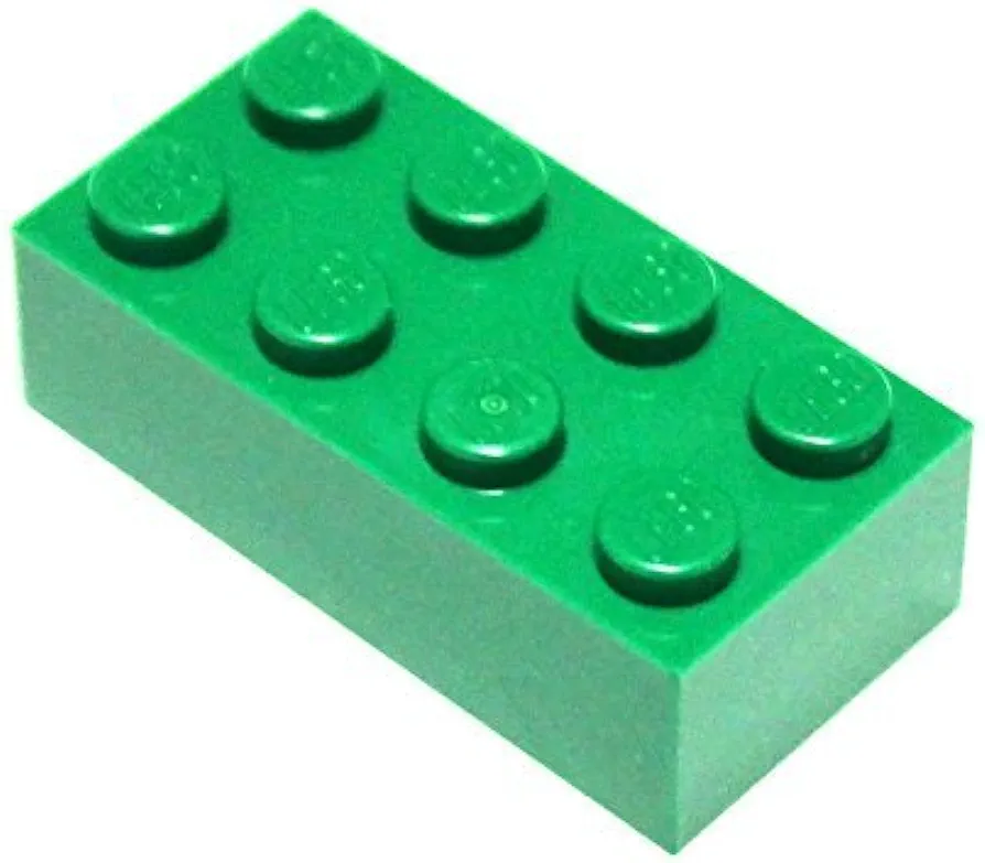 LEGO Parts and Pieces: Green (Dark Green) 2x4 Brick x50