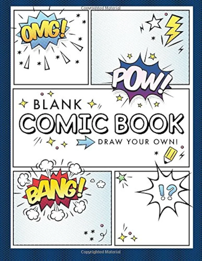 Blank Comic Book (Draw Your Own Comics): A Large Notebook and Sketchbook for Kids and Adults to Draw Comics and Journal