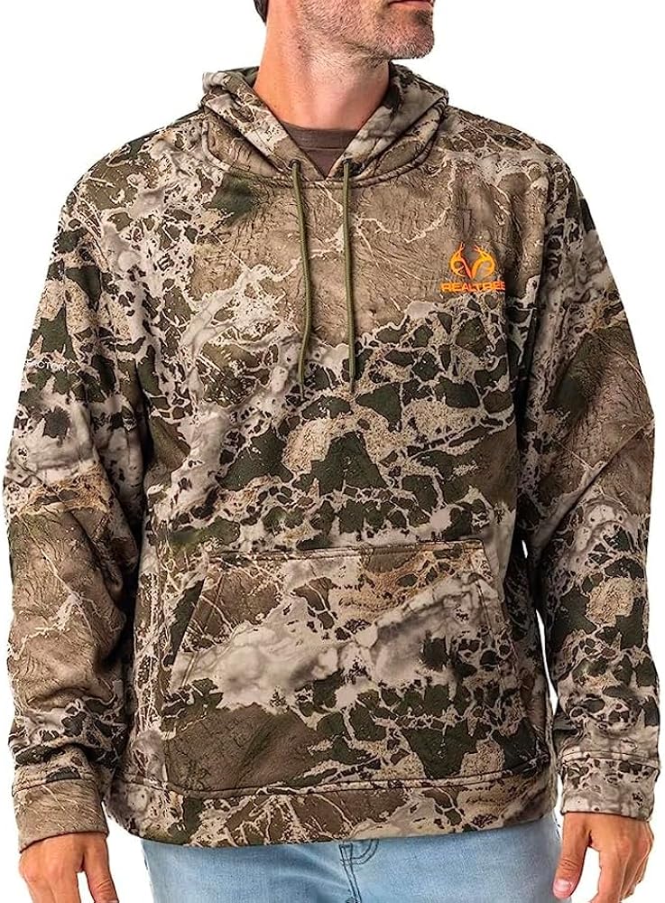 Realtree Men's Camo Midweight Hunting Performance and Sherpa Hoodies Pullover