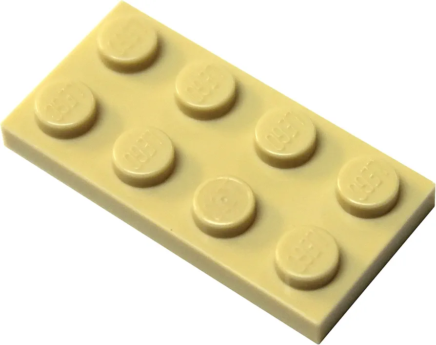 LEGO Parts and Pieces: Tan (Brick Yellow) 2x4 Plate x50