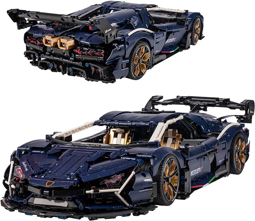 Lamb AVENTTAOR Sports Car Building Kit,1:8 Scale Model Speed Champions Technic Car,Adult Collectible Model Cars Kits to Build，Compatible with LEGO Technic Car for Adults(4106pcs)