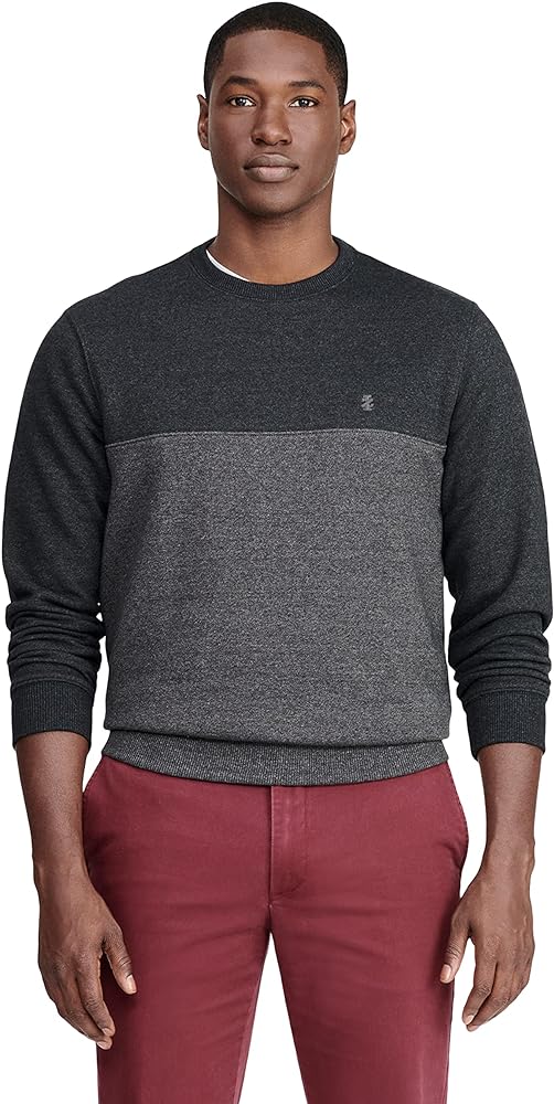 IZOD Men Advantage Performance Crewneck Fleece Pullover Sweatshirt