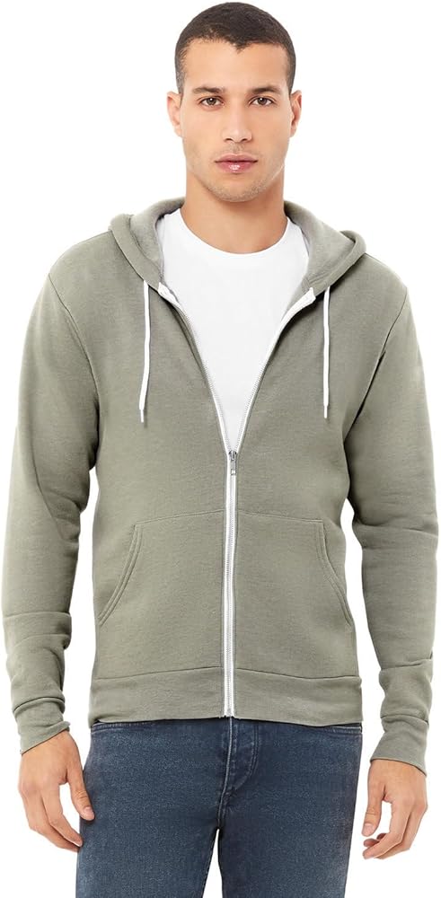 BellaCanvas Men's Fleece Full-Zip Hoodie