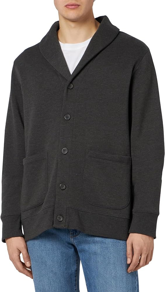 Amazon Essentials Men's Long-Sleeve Fleece Shawl-Collar Cardigan