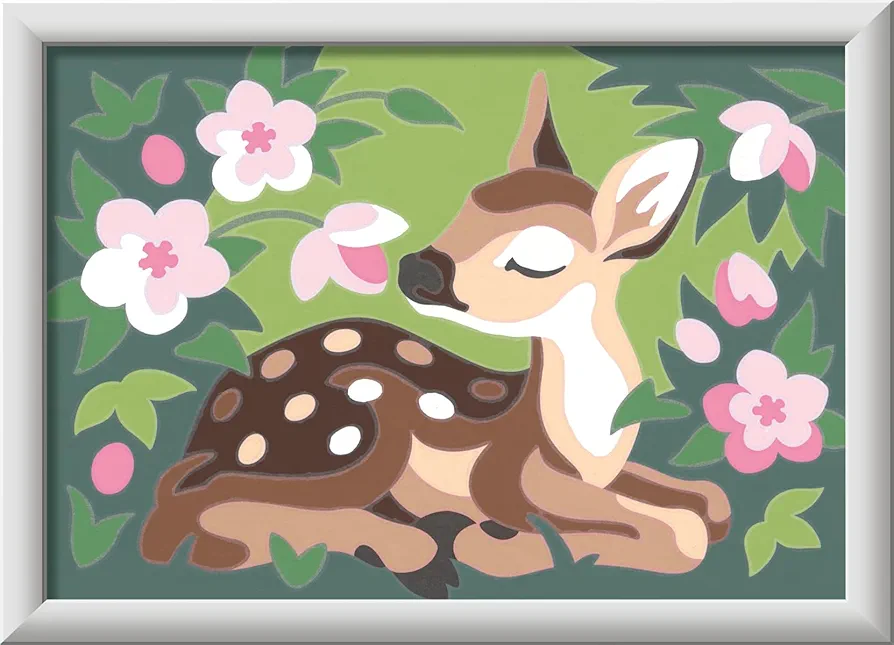 Ravensburger Floral Fawn Paint by Numbers Kit for Kids - 20178 - Painting Arts and Crafts for Ages 7 and Up