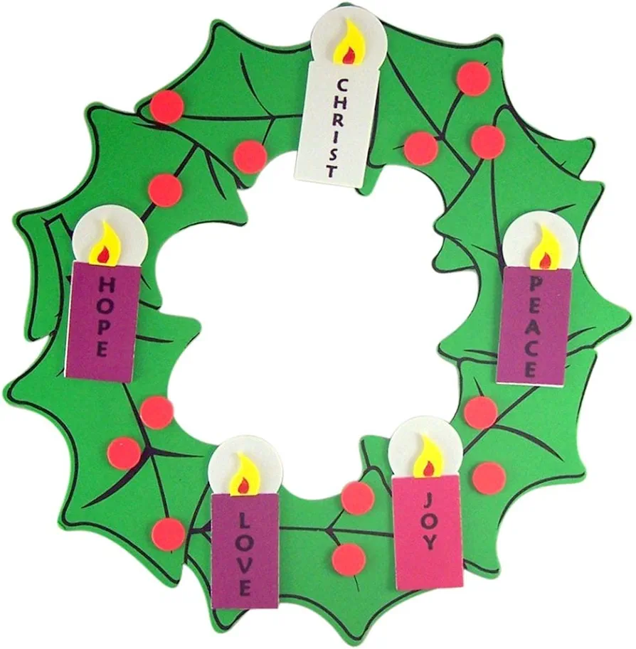 Christmas Arts & Crafts Kit for Kids Foam Hanging Advent Wreath (1)