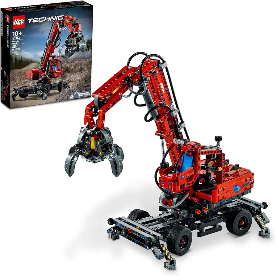 LEGO Technic Material Handler Crane 42144 Building Toy Set for Kids, Boys, and Girls Ages 10+ (835 Pieces)