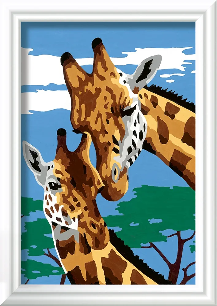 Ravensburger Cute Giraffes Paint by Numbers Kit for Kids - 23615 - Painting Arts and Crafts for Ages 7 and Up