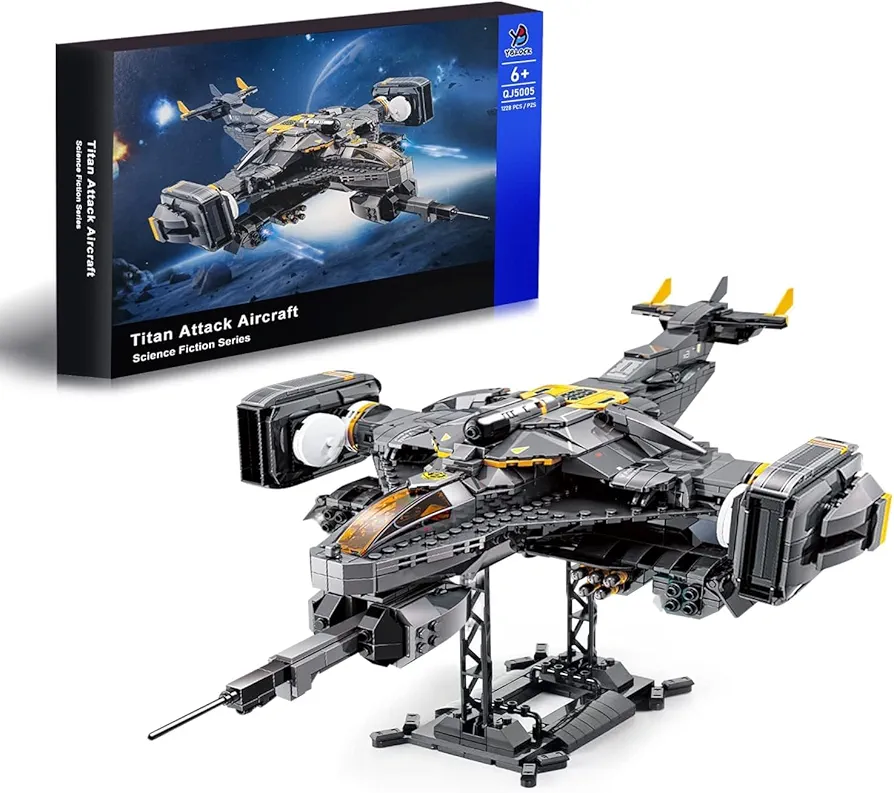 Space Wars Building UCS Set - Titan Attack Aircraft QJ5002 Building Toy. Boys and Girls Ages 6+, The Best Gift for SpaceWar of Star Series Enthusiasts (901 Pieces)