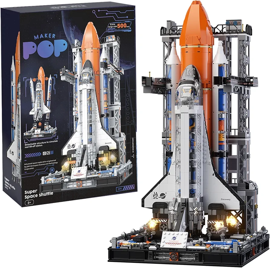 Super Space Shuttle Building Blocks Set 2226 Pieces, Extra Large Size 19.6“ Height Spaceplane, Expedition Collectible Shuttlecraft, Space Launch System Toy Ideal Present for 8+ Boys Girls & Adults