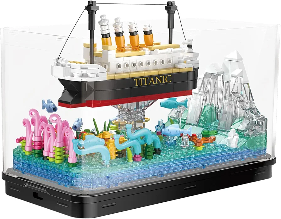 Titanic Building Set 579pcs: Ship Boat Kits Titanic Model Construcrion Blocks Sets, Educational Gift Toys for Boys Girls Adult, Mini Bricks