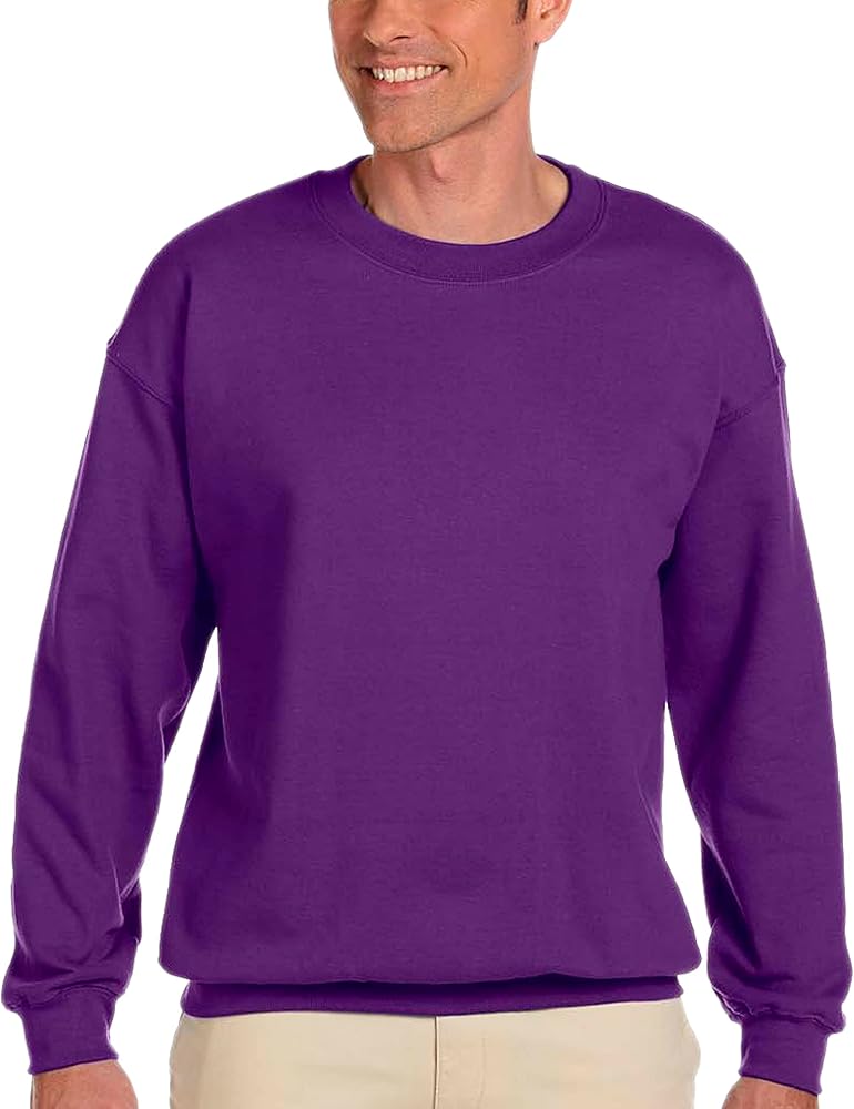 Gildan Activewear 50/50 Crewneck Sweatshirt, L, Purple