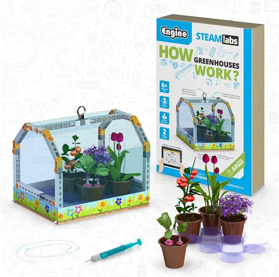 Engino STEAM Labs How Greenhouses Work Construction Toy for Ages 8+