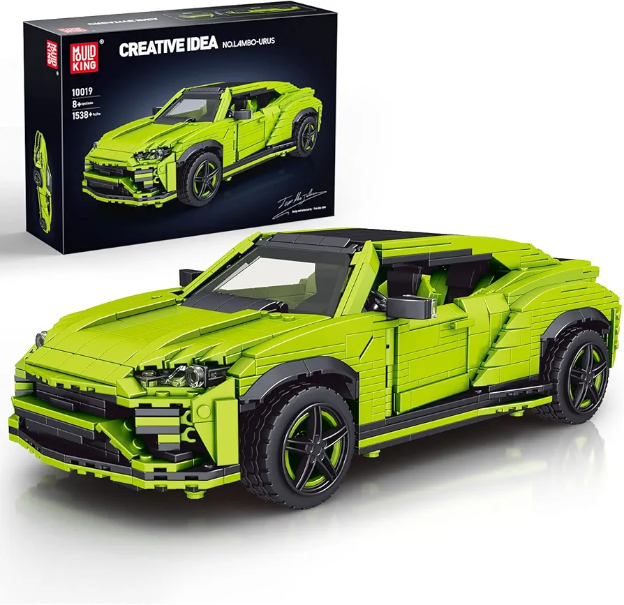 Mould King Cars Urus SUV Model Cars Building Toys, 10019 MOC Car Building Blocks Sports Car Toys, Collectible Model Car Kits Speed Race Car Building Kits for Adults Car to Build for Kids 8+ (1538 PCS)