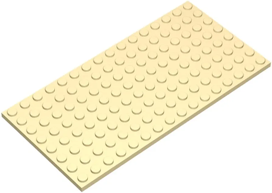 Classic Beige Plates Bulk, Beige Plate 8x16, Building Plates Flat 20 Pcs, Compatible with Lego Parts and Pieces: 8x16 Beige Plates(Color: Beige)