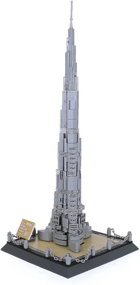 580Pcs Burj Khalifa Tower Dubai Building Blocks Toys Puzzle Set World Architecture Model Collection Creative for Kids Adults