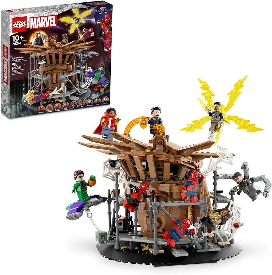 LEGO Marvel Spider-Man Final Battle Building Toy Set, Marvel Collectible Based on The Climax of The Spider-Man: No Way Home Movie, Spider-Man Day Gift, 76261