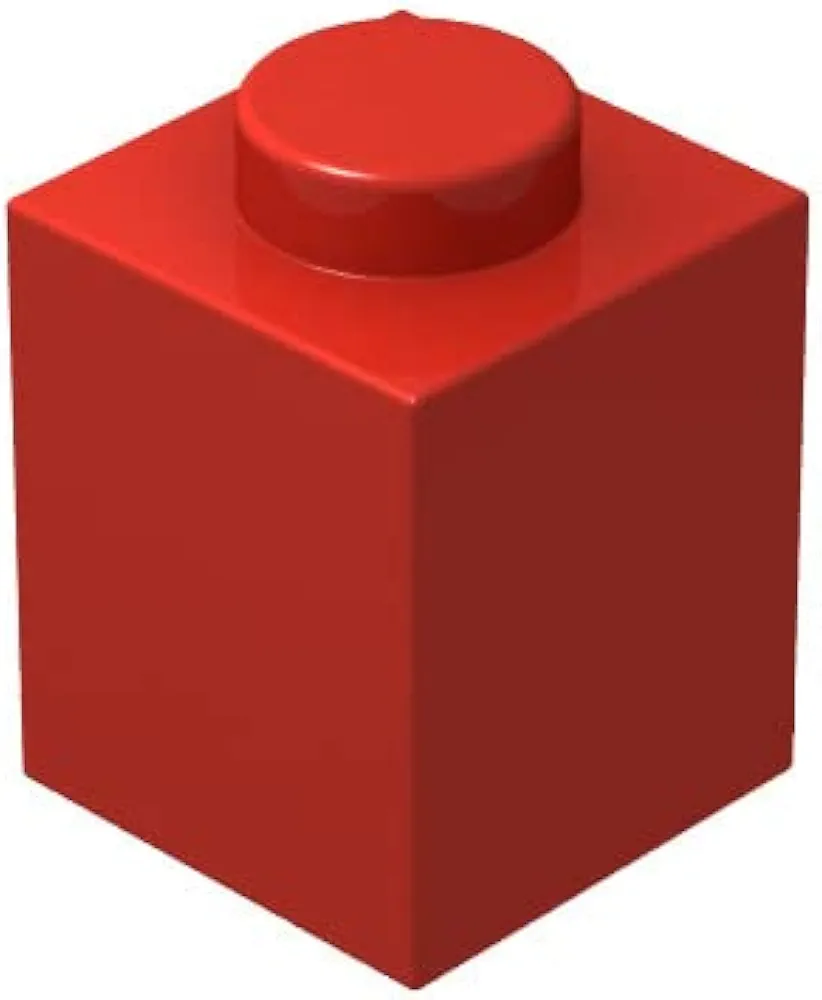 Red 1x1 Bricks Bulk, 100 Piece Classic Building Bricks 1x1, Compatible with Lego Parts and Pieces(Color:Red)