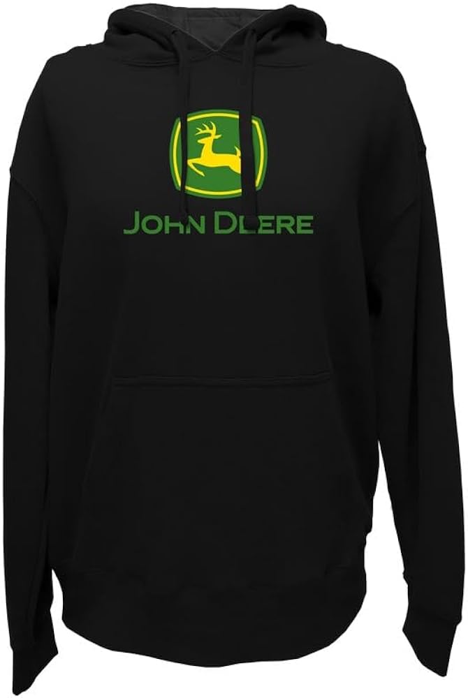 John Deere NCAA mens Trademark Logo Core Hood Pullover Fleece