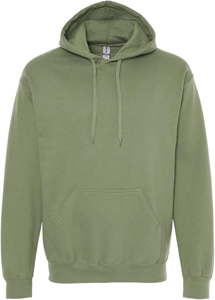 Gildan Mens Softstyle Hooded Sweatshirt, L, Military Green