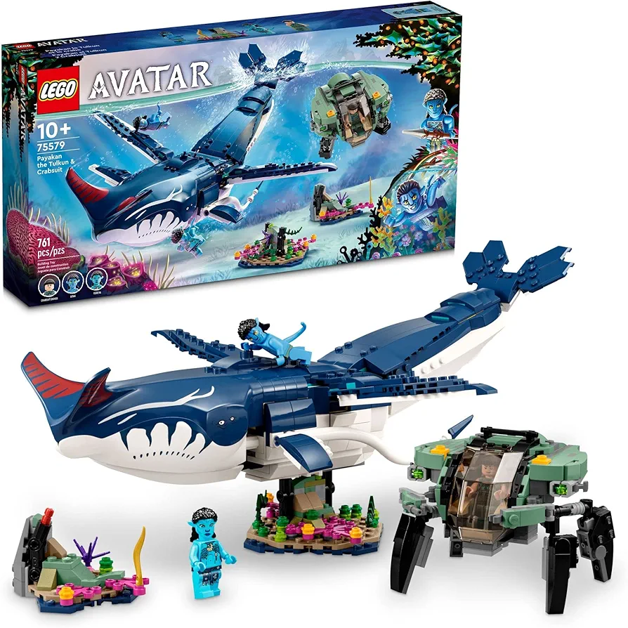 LEGO Avatar: The Way of Water Payakan The Tulkun & Crabsuit 75579, Building Toy Set, Movie Underwater Ocean with Whale-Like Sea Animal Creature Figure