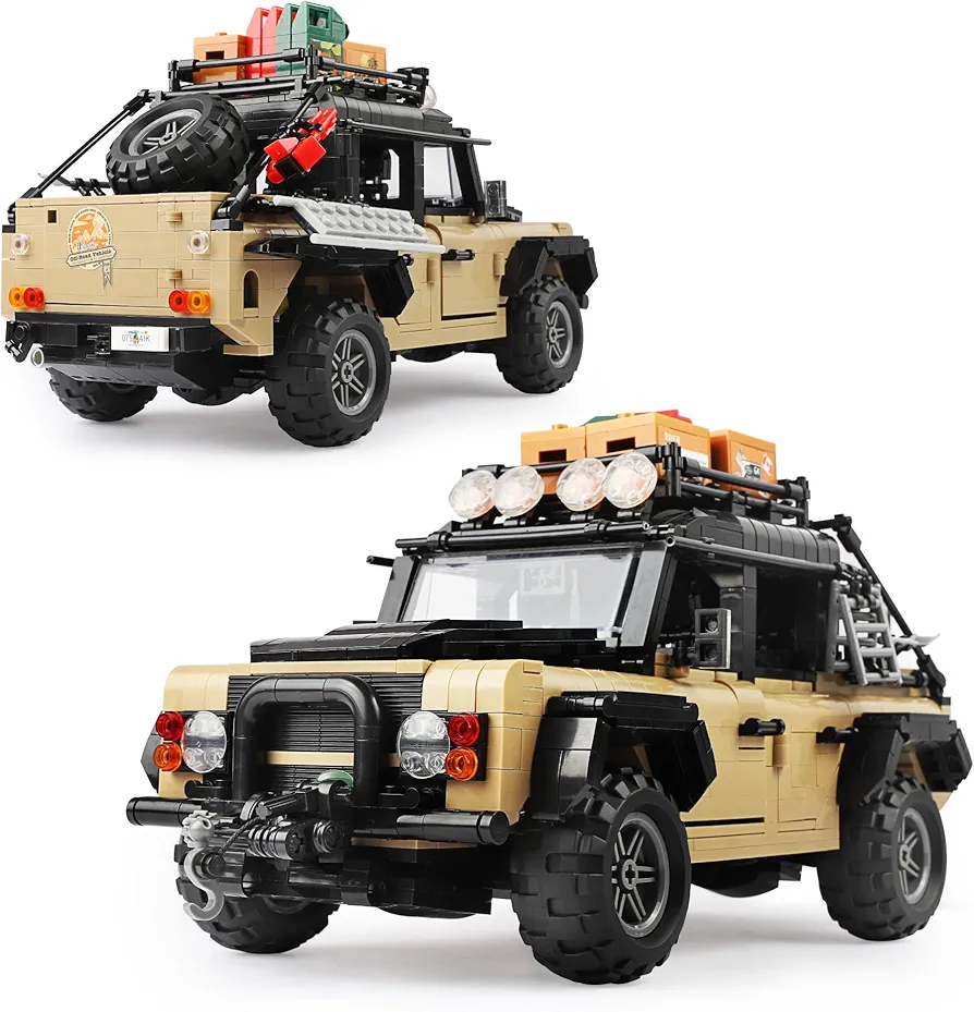 Off-Road Car Moc Technique Building Blocks and Engineering Toy， Collectible Model Car Kits to Build，Cars for Adult Age 8-16 1:12 Scale Truck (1613 Pieces Bricks)