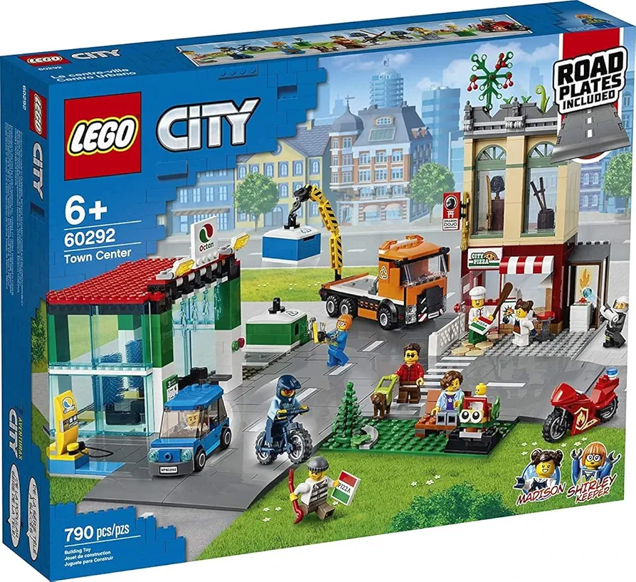 LEGO City Town Center 60292 Building Kit; Cool Building Toy for Kids, New 2021 (790 Pieces)