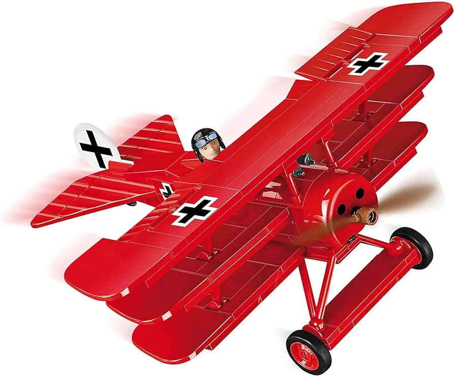 COBI Historical Collection: The Great War Fokker DR.1 Red Baron Plane,7+ years,178 pcs