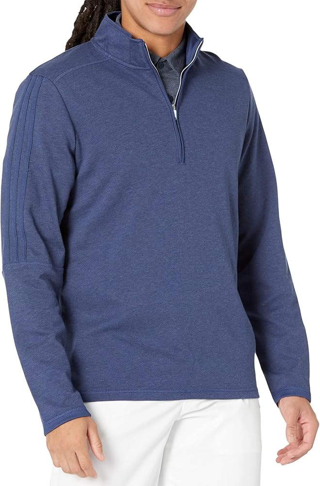 adidas Men's 3-Stripes Quarter Zip Golf Pullover