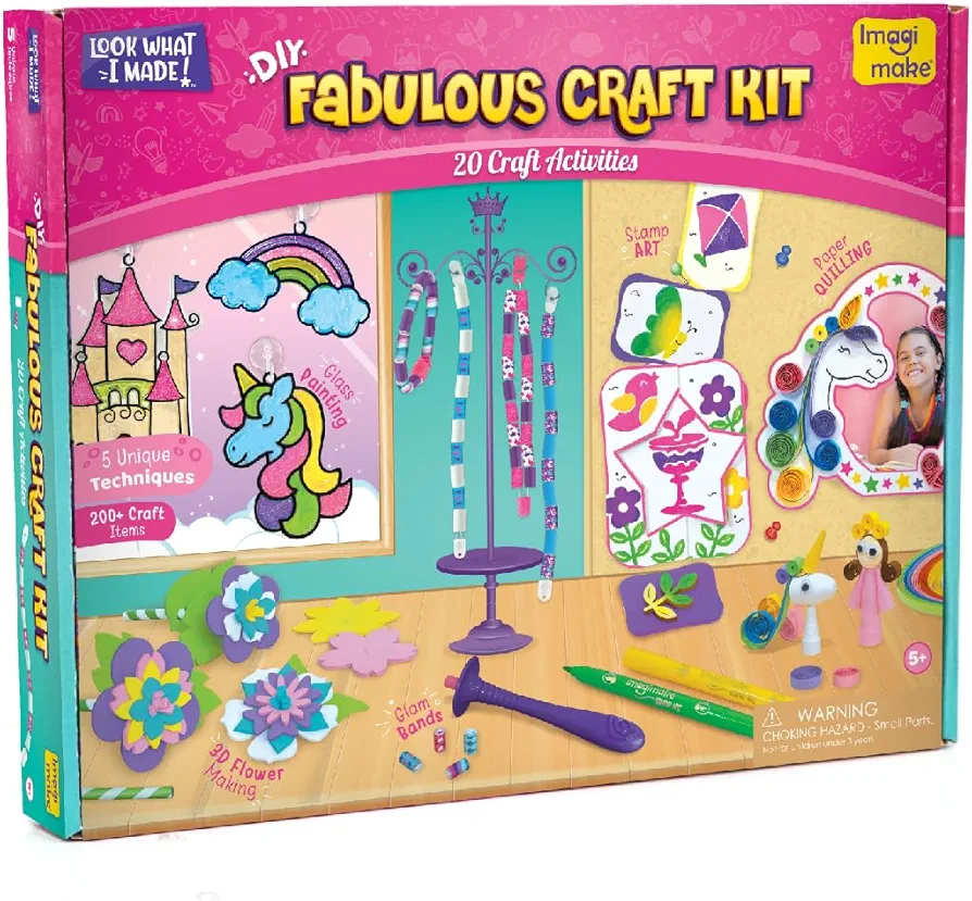 Imagimake Fabulous Craft Kit | Creative Toy and DIY Set for Kids, Arts and Crafts for Kids | Craft Kits for Kids, Gifts for 5 6 7 8 9 10 11 12 Years Old Girls & Boys