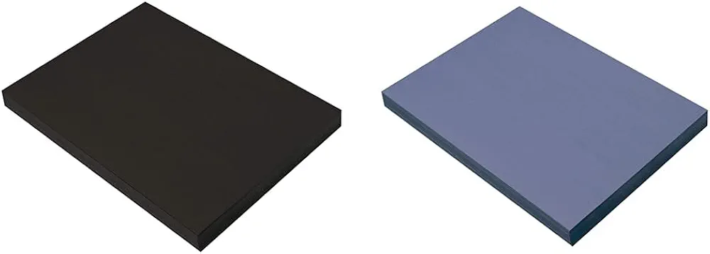 Prang Construction Paper, Black & Blue, 100 Sheets Each, 9" x 12"