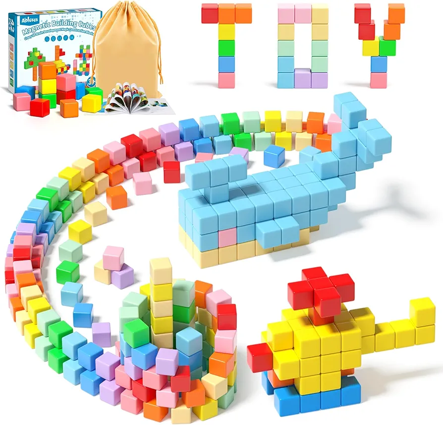 86PCS Magnetic Blocks, Classroom Must Have Creative Learning Kids Toys | Preschool Montessori Sensory Autism Magnet Toys for Boys and Girls Ages 3 4 5 6