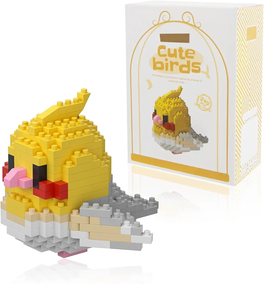 BOROLA Micro Parrot Building Sets Cute Bird Parrot-Themed Mini Blocks Collection Vibrant Creativity Toy for Kids Fun Building Toys(Xuan Feng Style B Parrot Blocks)