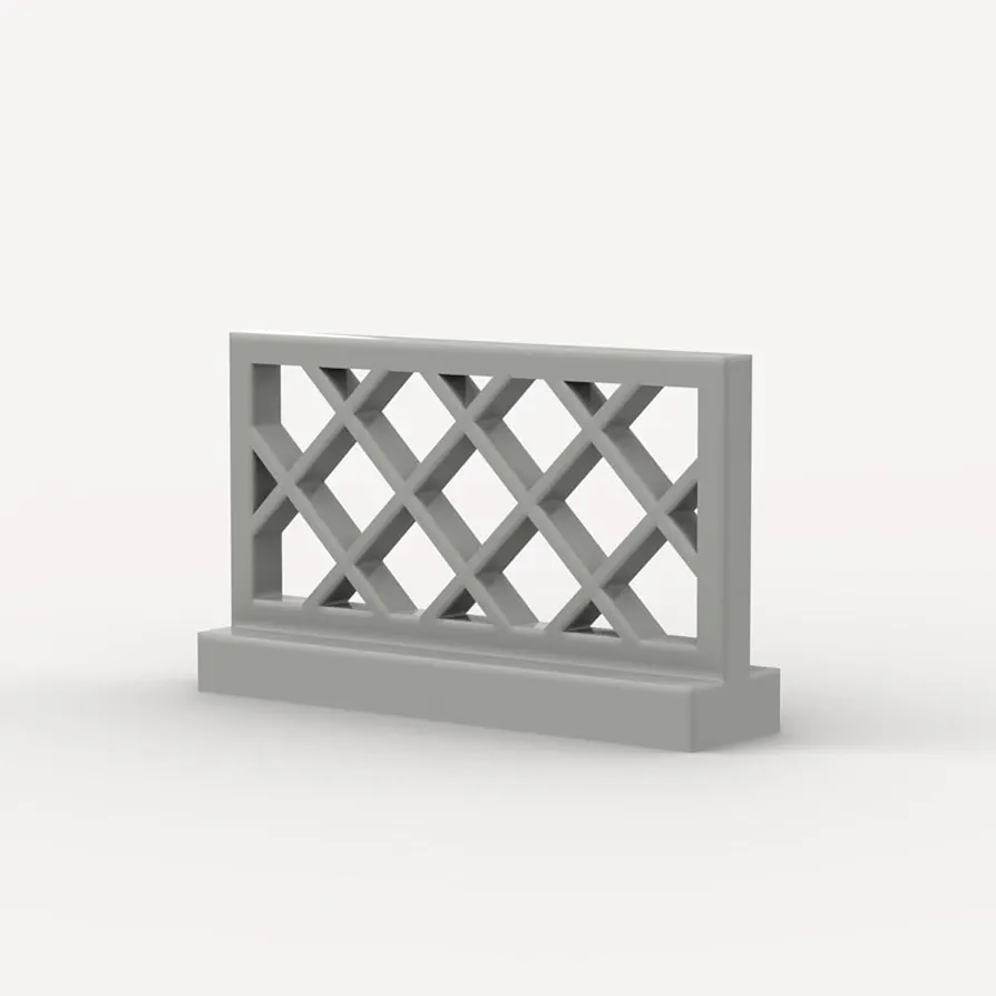 Classic Light Gray Fence Bulk, Fence 1x4x2 Lattice 50 Piece,Compatible with Lego Parts Fence1x4x2 Light Gray(Color: Light Gray)