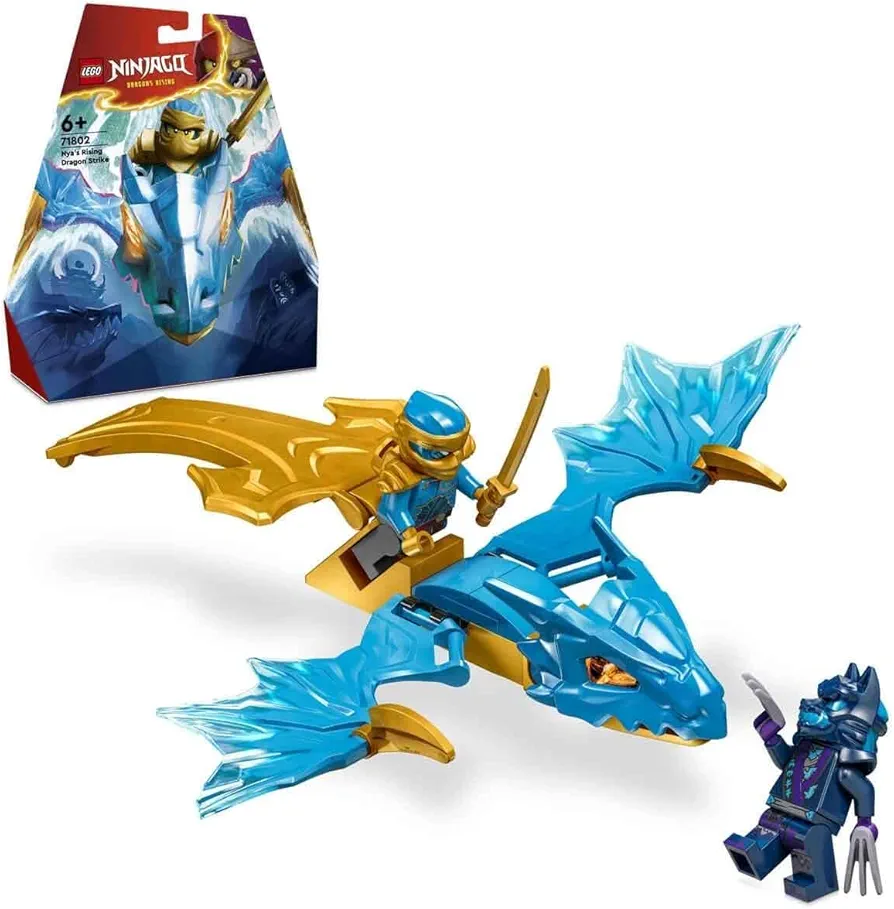 LEGO Ninjago Rising Dragon Attack Nya Articulated Toy Building Set with Action Figure and Ninja Minifigure with Mini Catana, Gift for Boys and Girls Ages 6 and Up 71802