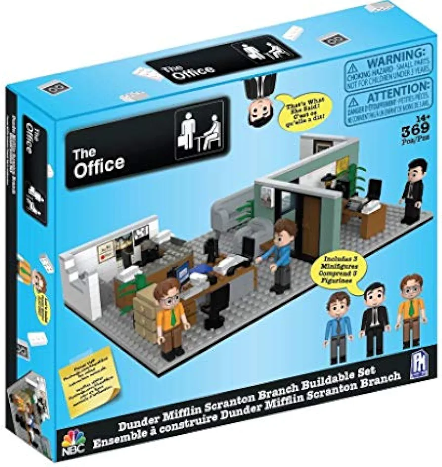 The Office Dunder Mifflin Scranton Branch Construction Set (369 Pieces) with Updated Characters