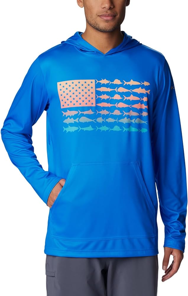 Columbia Men's Terminal Tackle Pfg Fish Flag Hoodie