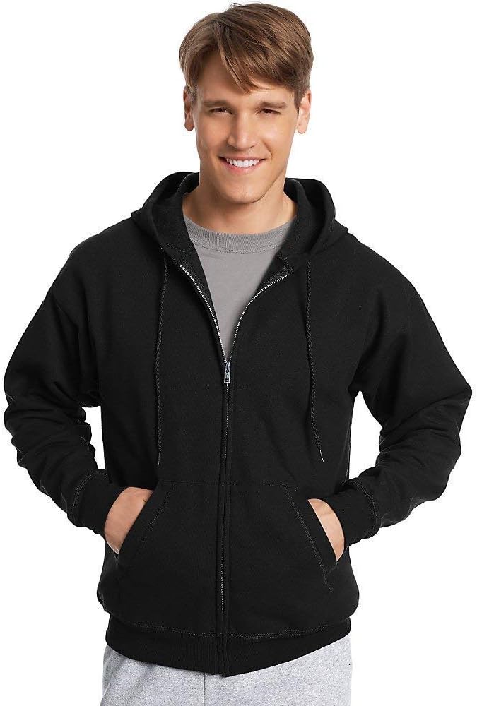 Hanes ComfortBlend EcoSmart Full Zip Hoodie_Black_L