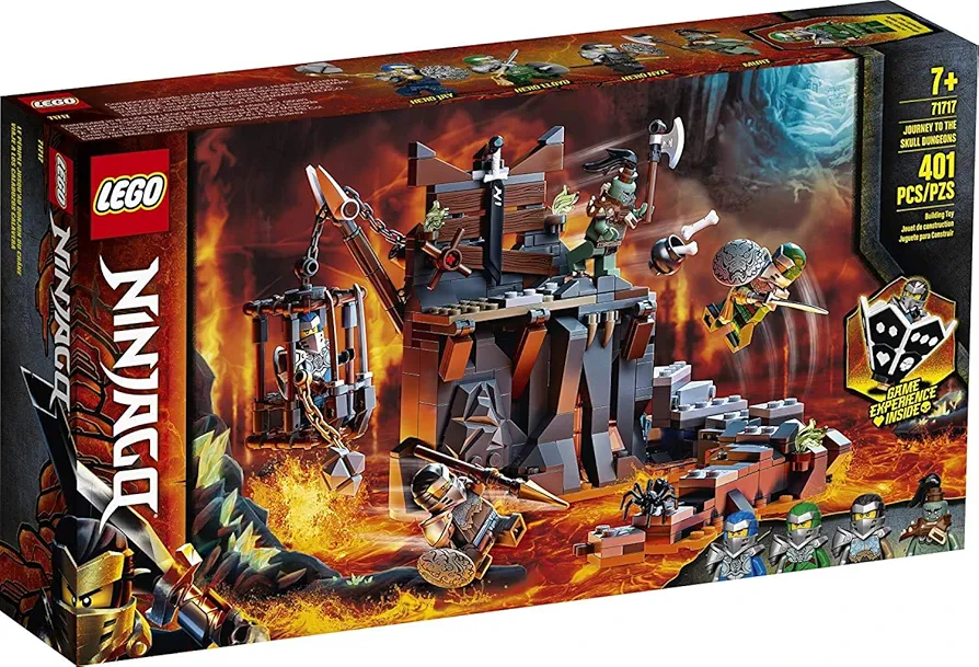 LEGO NINJAGO Journey to The Skull Dungeons 71717 Ninja Playset Building Toy for Kids featuring Ninja Action Figures (401 Pieces)