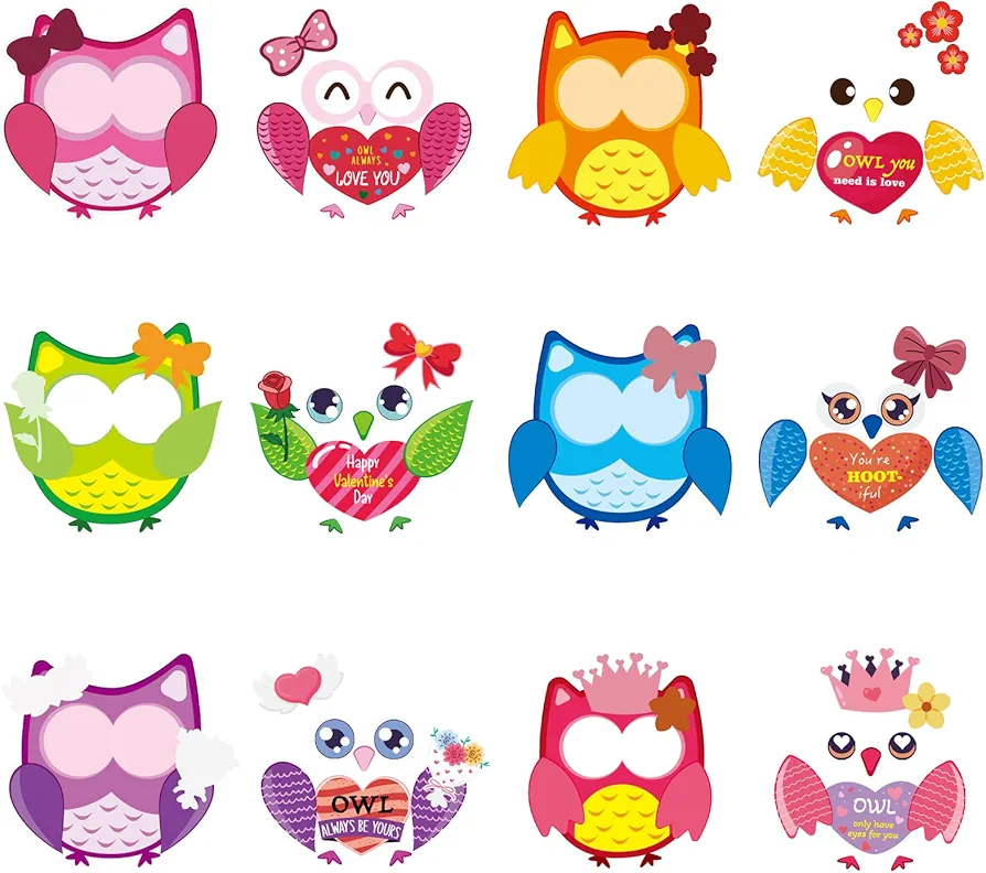 DISJOURNEY Owl Craft for Kids Back to School School Crafts 24 Sets DIY Owl Crafts Kits Make Your Own Owl Ornaments Crafts for Kids Classroom Home Game Activities