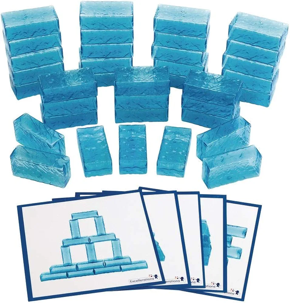 Mini Ice Blocks, Building Blocks for Kids, STEM, Stacking, Building Bricks, STEM Engineering for Kids, Block Area, Block Accessories