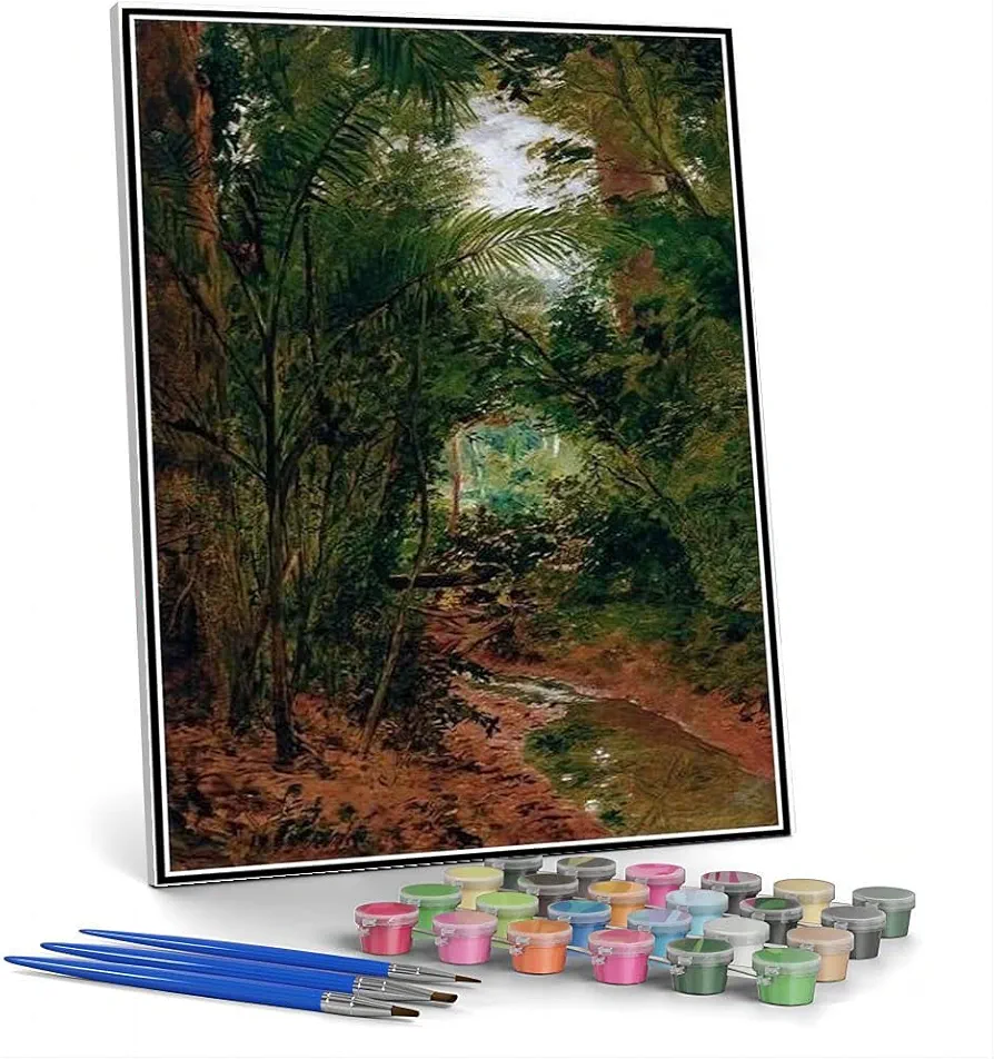 Paint by Numbers Kits for Adults and Kids Landscape at The Rio Das Pedras Painting by Jose Ferraz De Almeida Junior Arts Craft for Home Wall Decor